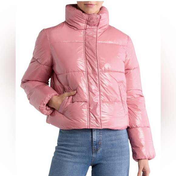 Noize Jackets & Blazers - Noize Coco Crop Water Resistant Puffer Jacket Pink XS